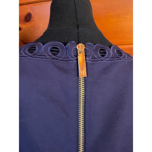 Ted Baker London Verita Cutout Sheath Shift Navy Blue Dress sz 3 / sz M - Picture 8 of 10